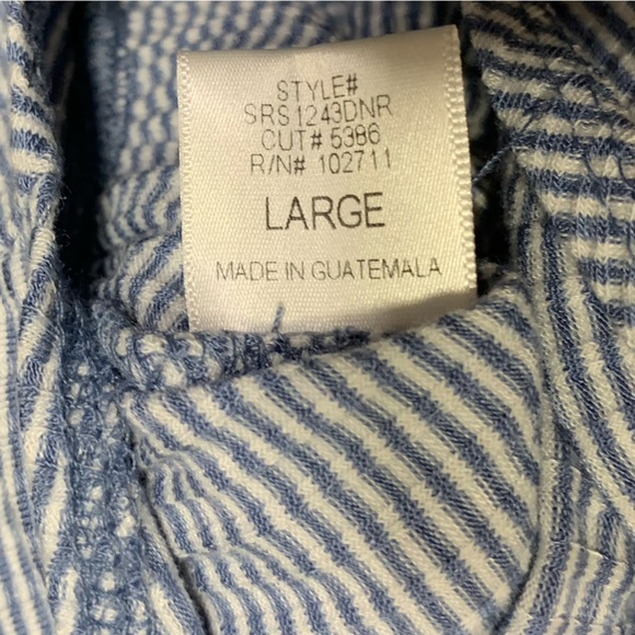 Harlowe & Graham Blue & White Stripe Women's Spaghetti Strap Bodysuit Large #929 - Picture 6 of 10